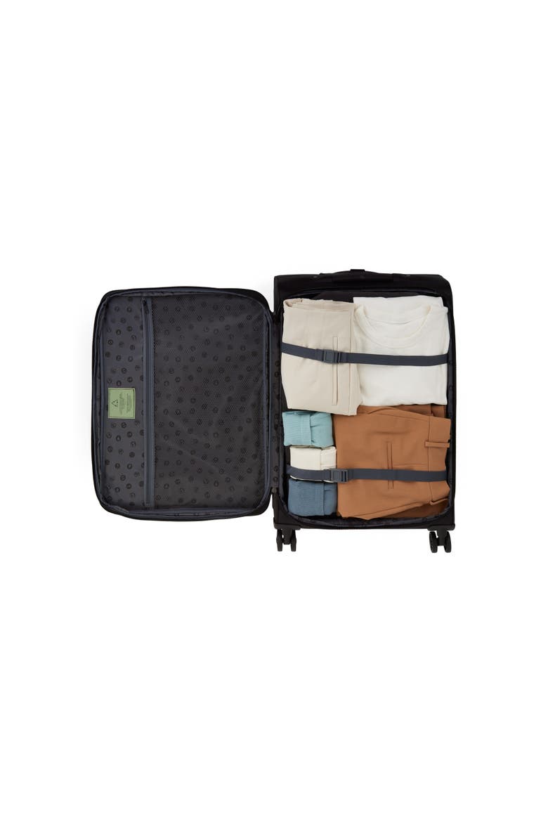 Reborn 3 Piece Softside Luggage Set with Expansion, Alternate, color, Black