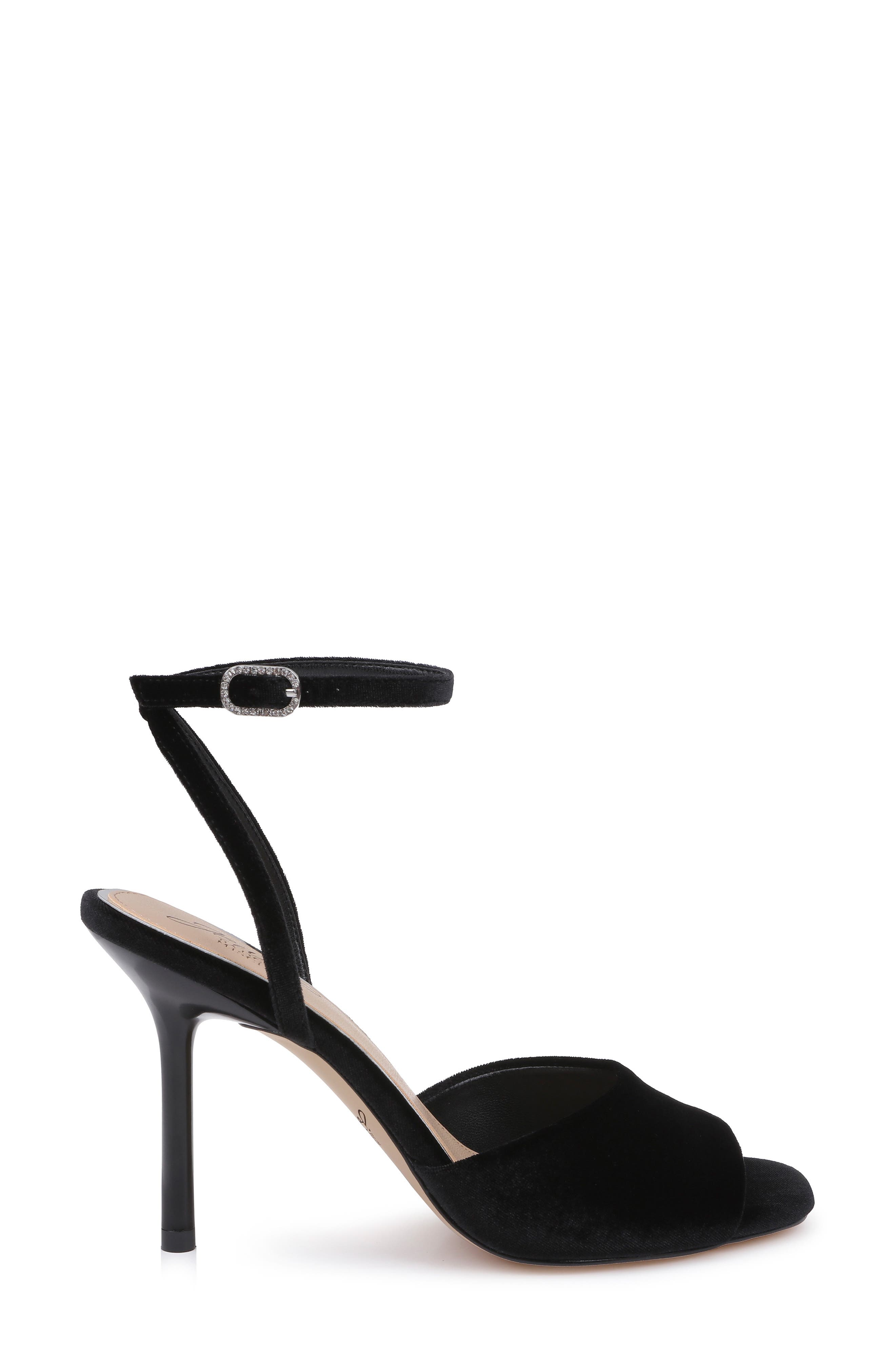 Babe Ankle Strap Sandal, Alternate, color, BLACK VELVET