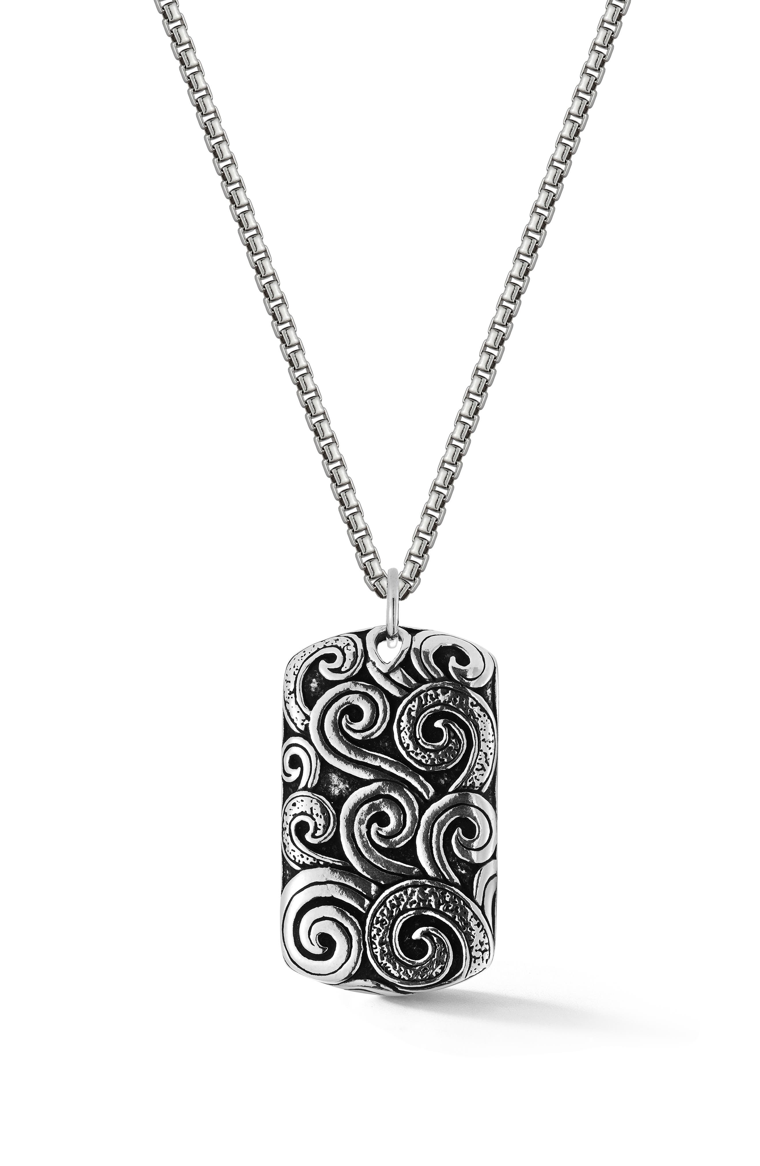 Yield of Men Men's Wave Pendant Necklace