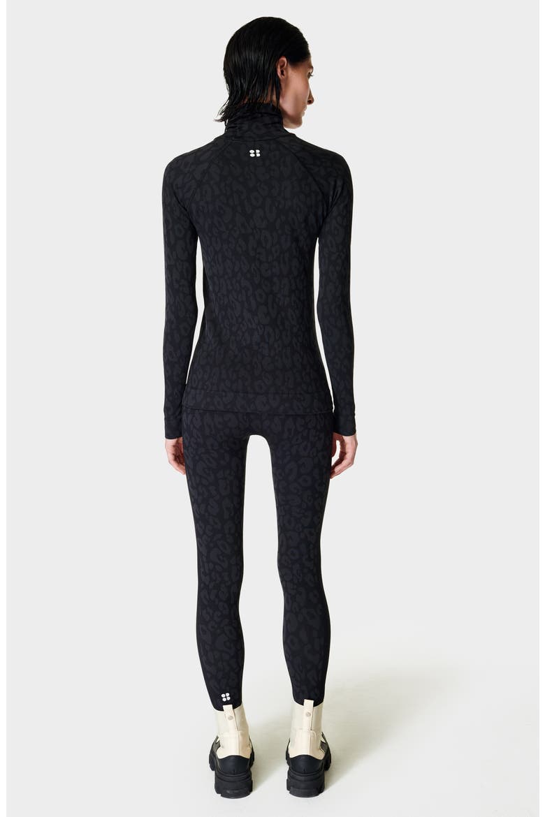 Leopard Print Jacquard Base Layer Leggings, Alternate, color, BLACK LEOPARD PAINT JACQUARD