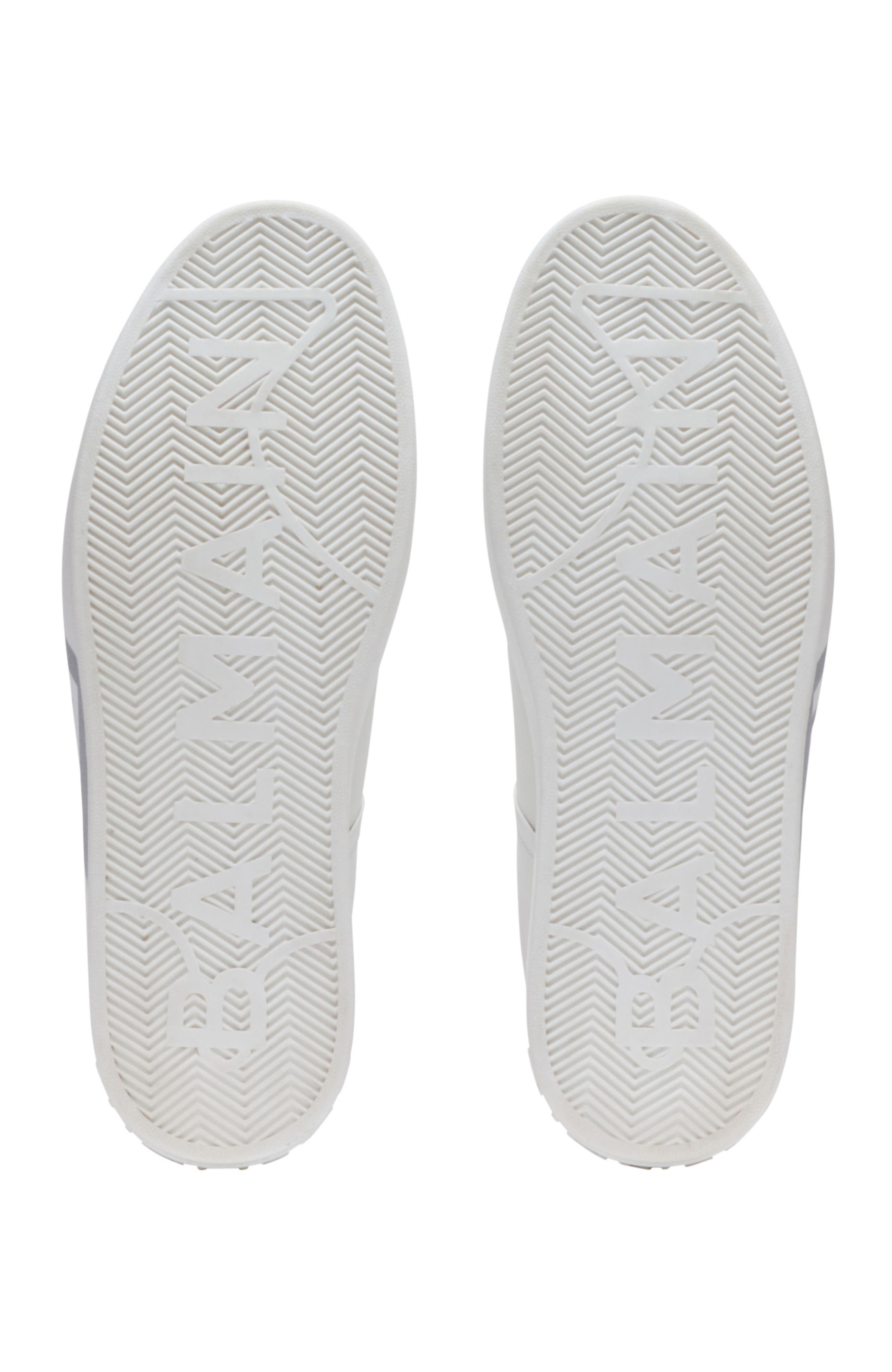 Balmain B-Court Trainers In Calfskin With Logo, Alternate, color, White