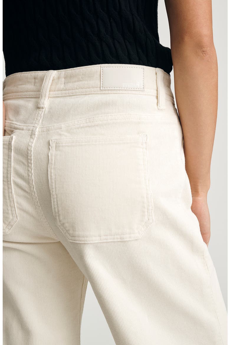 Paloma Marine Patch Pocket Ankle Wide Leg Corduroy Pants, Alternate, color, WHITE CORD