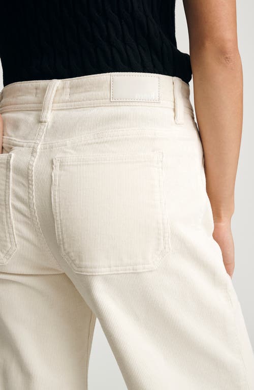 Mavi Jeans Paloma Marine Patch Pocket Ankle Wide Leg Corduroy Pants In White