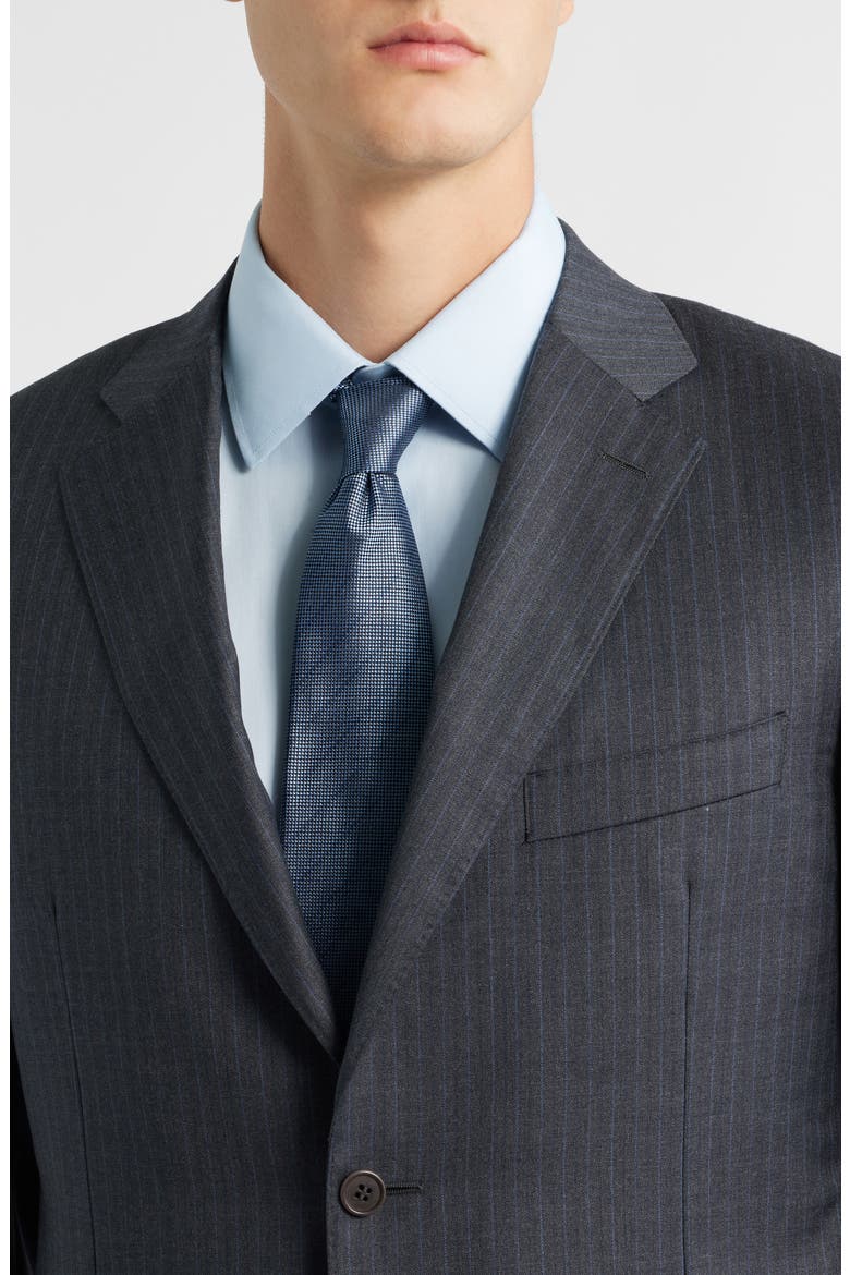 Siena Regular Fit Stripe Super 130s Wool Suit, Alternate, color, GREY