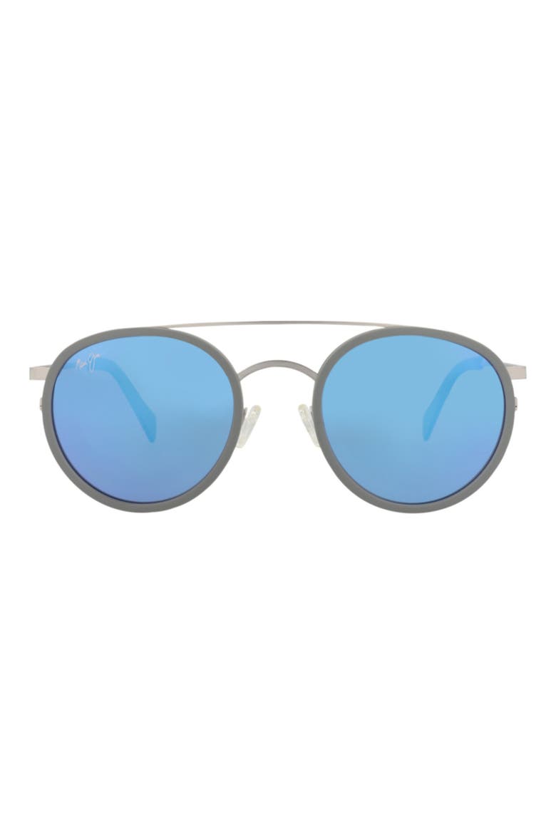 51mm Polarized Aviator Sunglasses, Main, color, SILVER SILVER BLUE