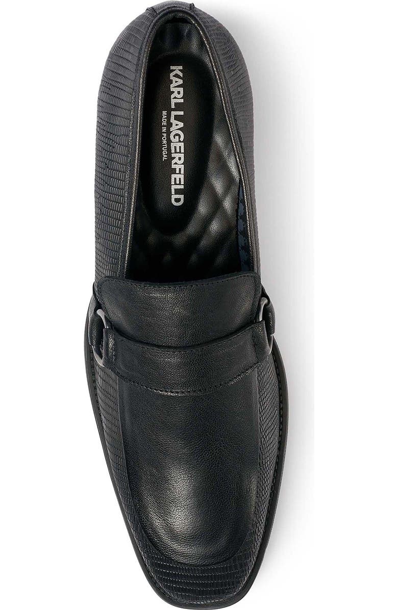 KARL LAGERFELD PARIS Embossed Leather Bit Loafer, Alternate, color,
