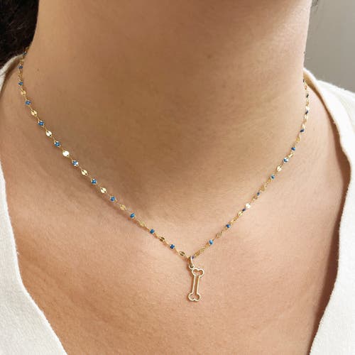 The Lovery Fine Jewelry Mini Gold Bone Charm In Gold