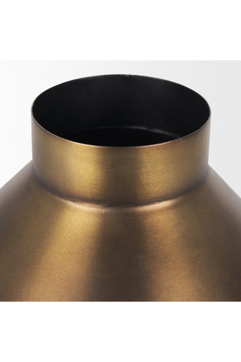 Perrin Brushed Metal Decorative Vase, Alternate, color, Gold