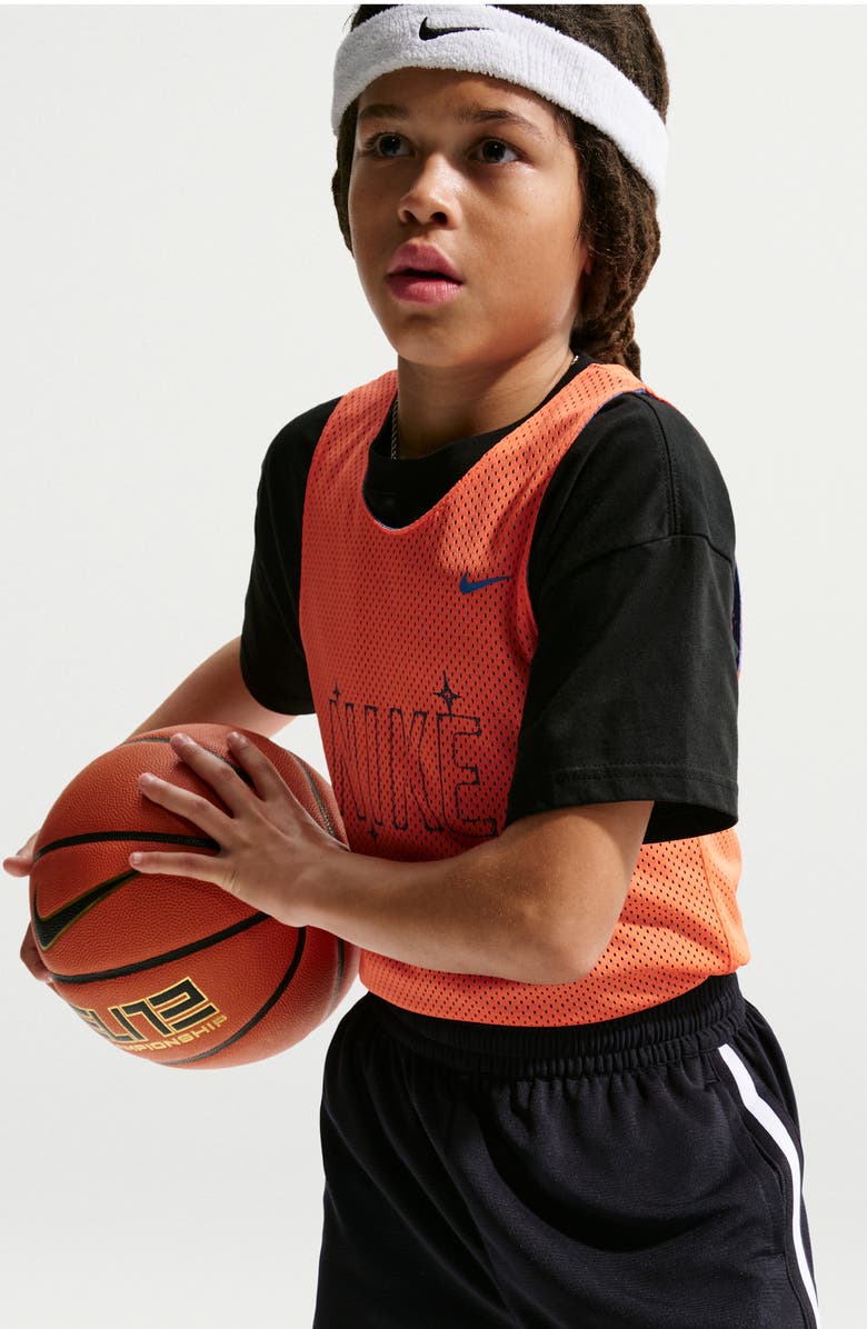 Nike Kids' DNA Dri-FIT Mesh Basketball Shorts, Alternate, color, 010 Black/White