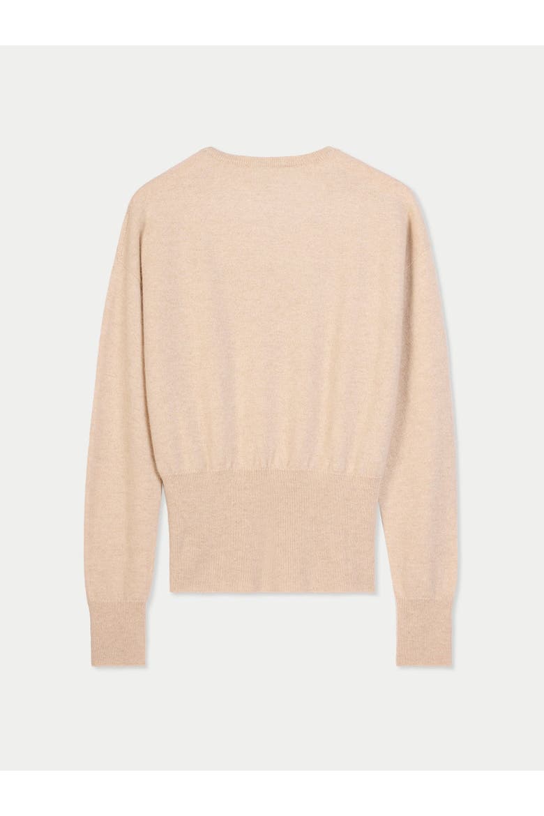 Cashmere Cinched-Waist Sweater, Alternate, color, beige