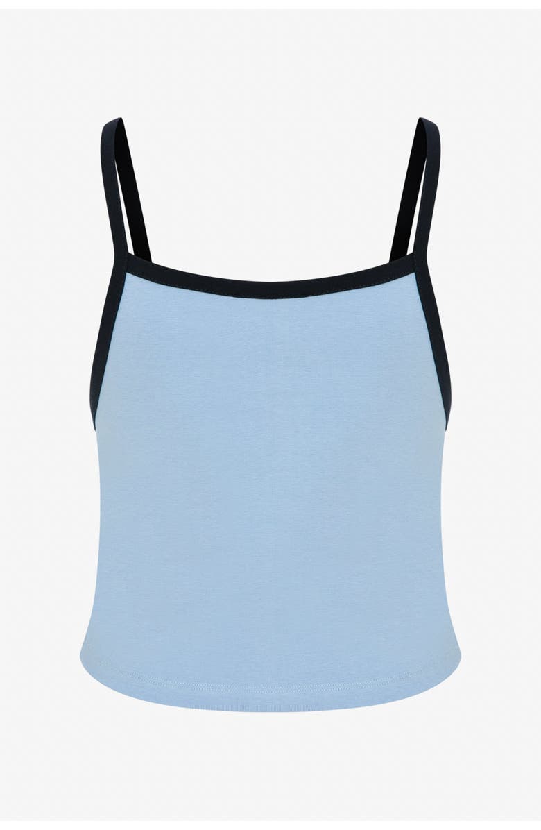 Je Te Veux Nami Dolphin Graphic Crop Tank Top, Alternate, color, Light Blue