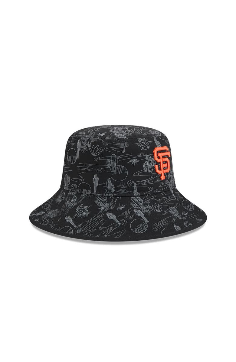 New Era Youth New Era  Black San Francisco Giants 2025 Spring Training All Over Print Bucket Hat, Alternate, color, 