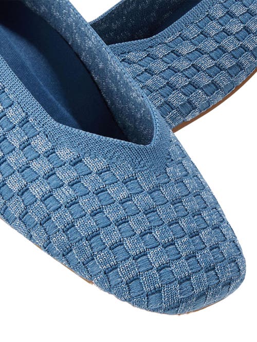 Vivaia Square-toe V-cut Flats In Blue