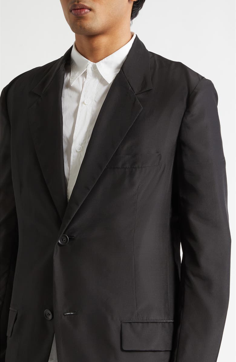 Yohji Yamamoto Silk Jacket, Alternate, color, Black