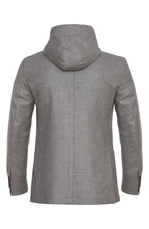 Emanuel Berg Lorno Piana Wool & Cashmere Sport Coat With Removable Hooded Bib