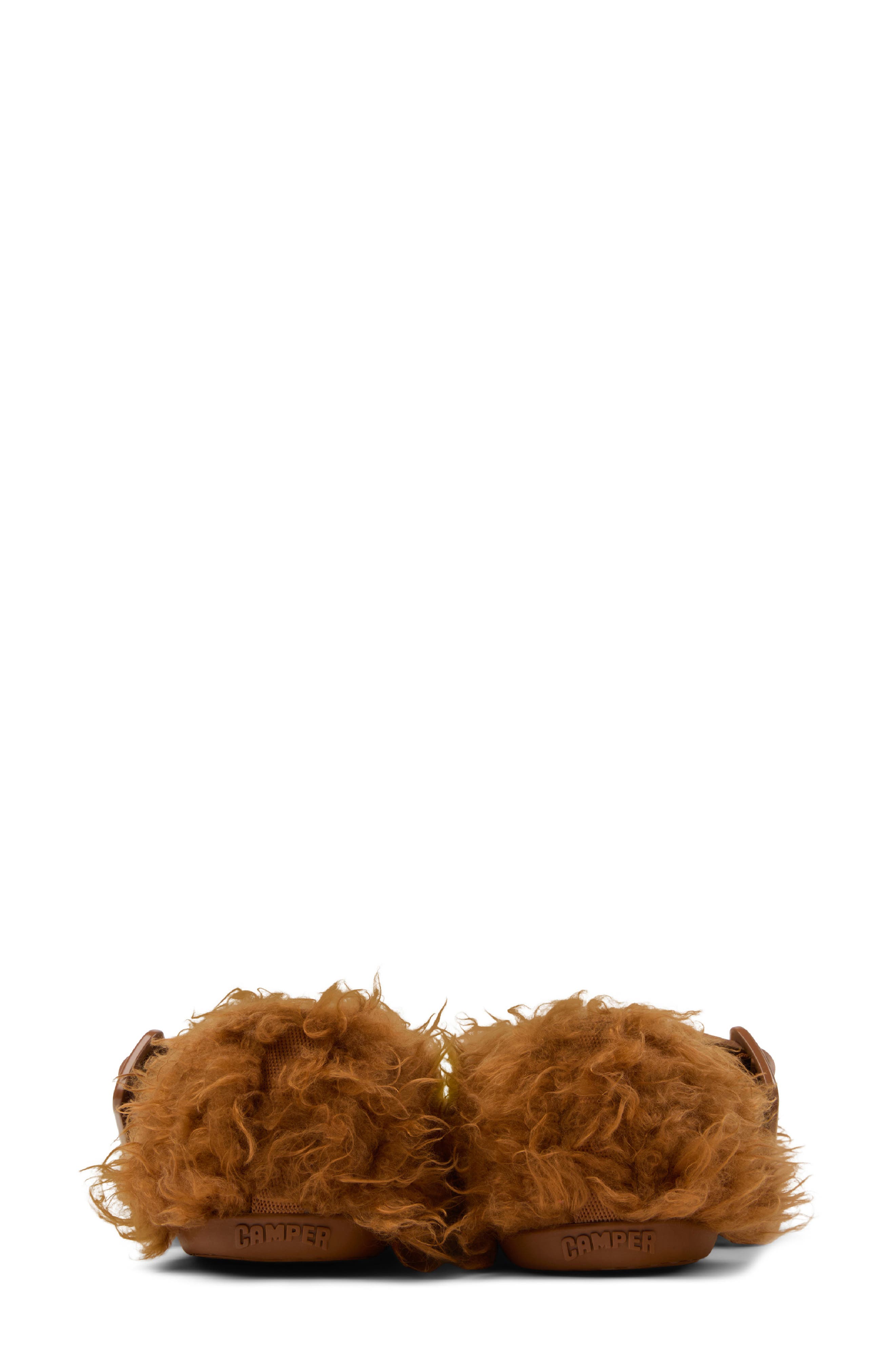 Lab Gender Inclusive Wabi Faux Fur Slipper, Alternate, color, MEDIUM BRO