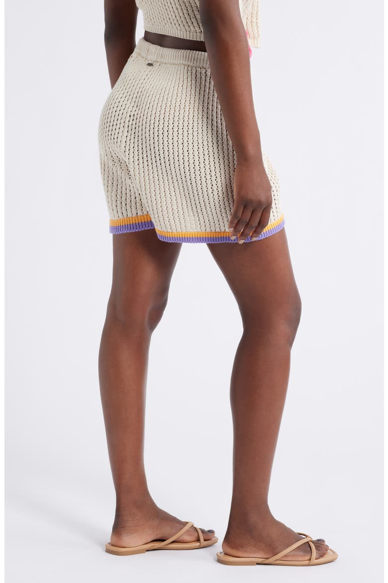 Cala Vadella Crochet Shorts, Alternate, color, OFF WHITE