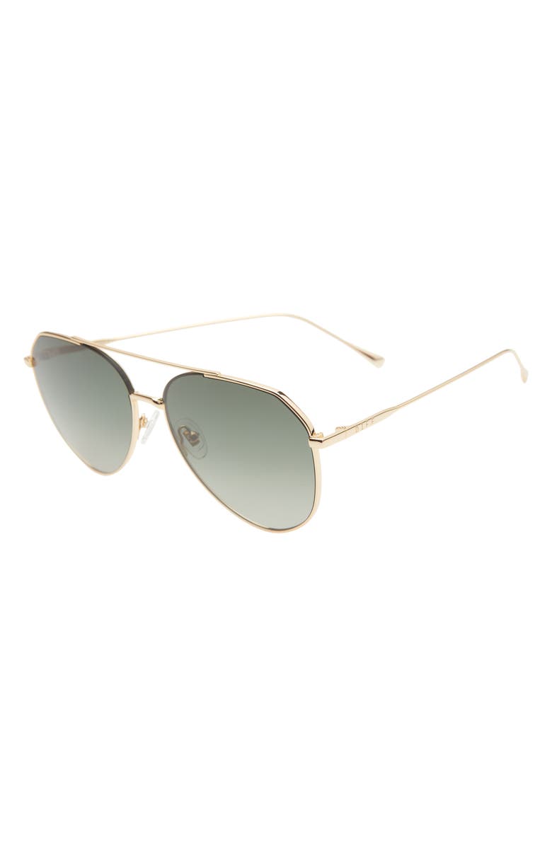 DIFF Dash 60mm Polarized Aviator Sunglasses, Alternate, color,