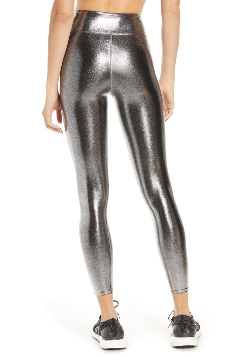 Marvel Metallic High Waist Leggings, Alternate, color, PLATINUM