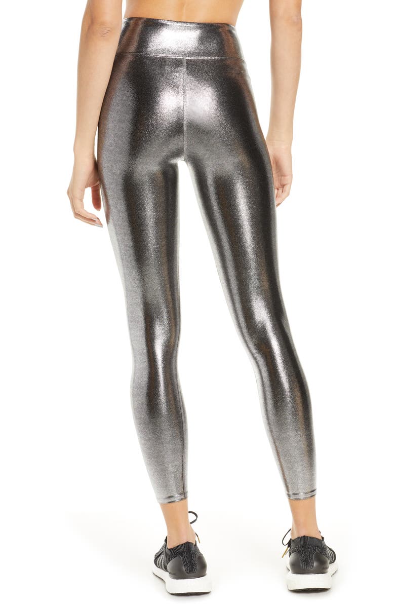 Heroine Sport Marvel Metallic High Waist Leggings, Alternate, color, Platinum