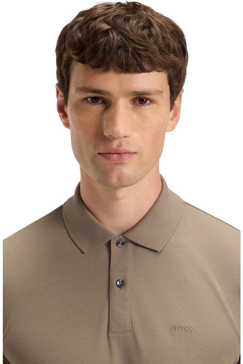 Pallas Cotton Piqué Polo, Alternate, color, OPEN BROWN