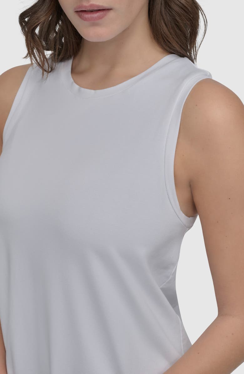 DKNY Mixed Media Maxi Dress, Alternate, color, 