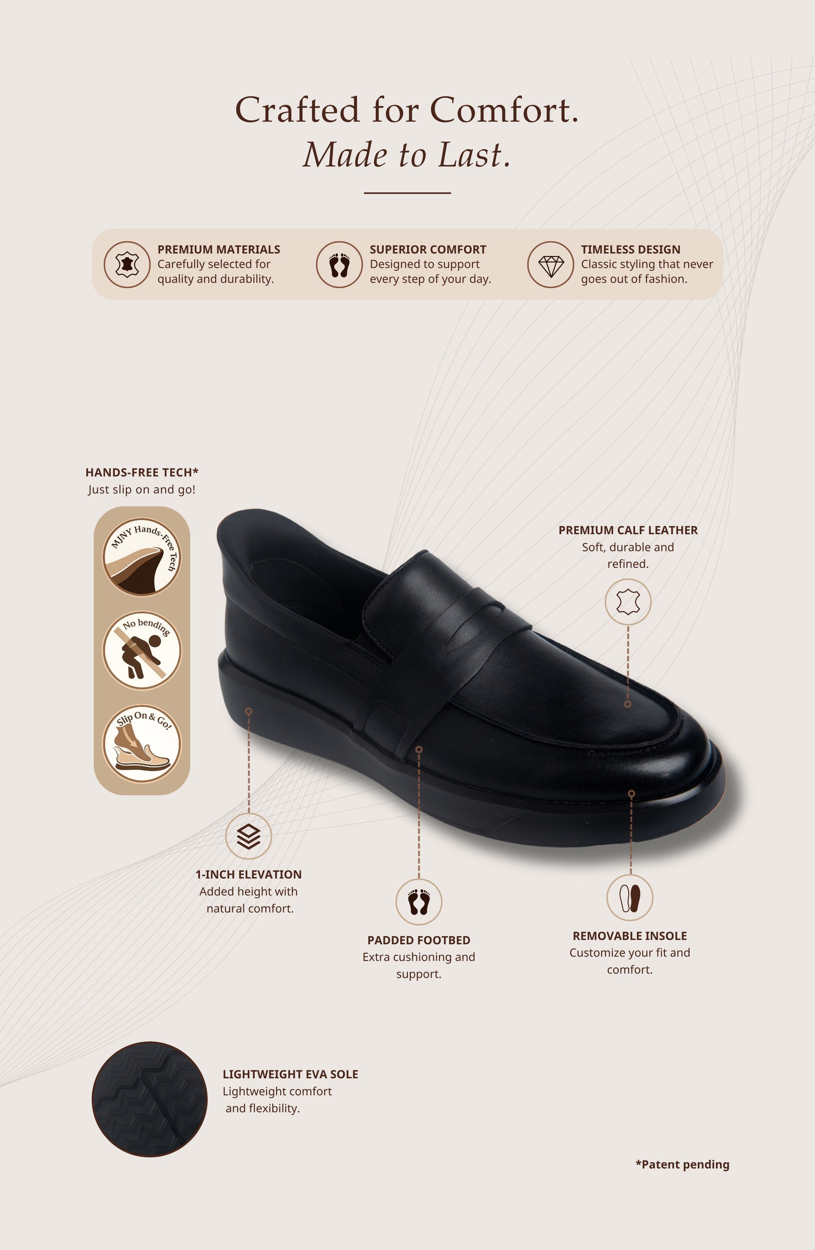 Clark St Hands Free Technology Leather Slip On Sneaker, Alternate, color, Black Napa Leather/Black