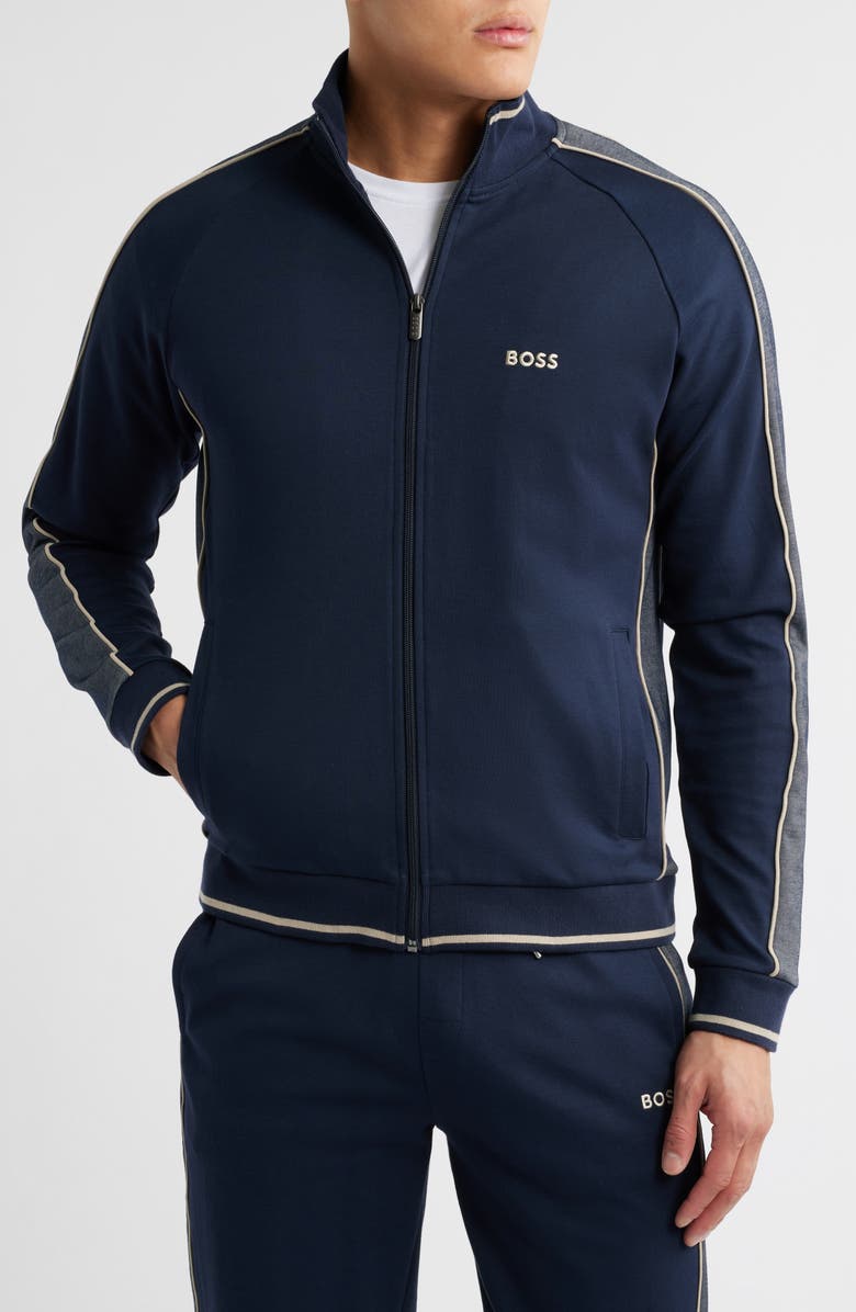 BOSS Tracksuit Jacket, Alternate, color, Dark Blue
