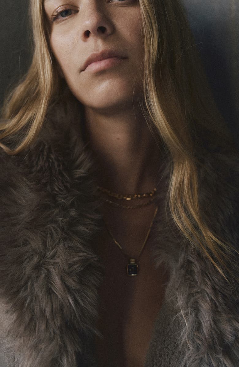 MANGO Faux Suede & Faux Fur Jacket, Alternate, color, 