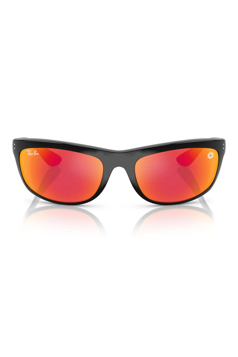 Stars Wars™ Darth Vader 62mm Oversize Balorama Sunglasses, Main, color, BLACK / GREY MIRROR RED