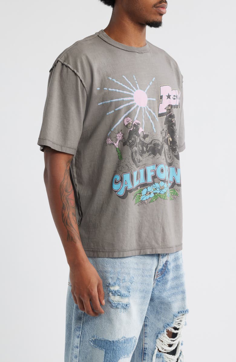 DIET STARTS MONDAY California Racing Cotton Graphic T-Shirt, Alternate, color, Washed Grey