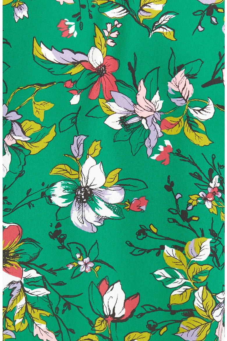 Tie Front Camp Shirt, Alternate, color, GREEN FLORAL