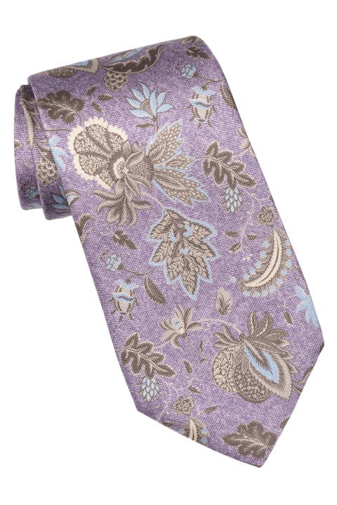 Medici - Extra Long Printed Silk Tie for Men