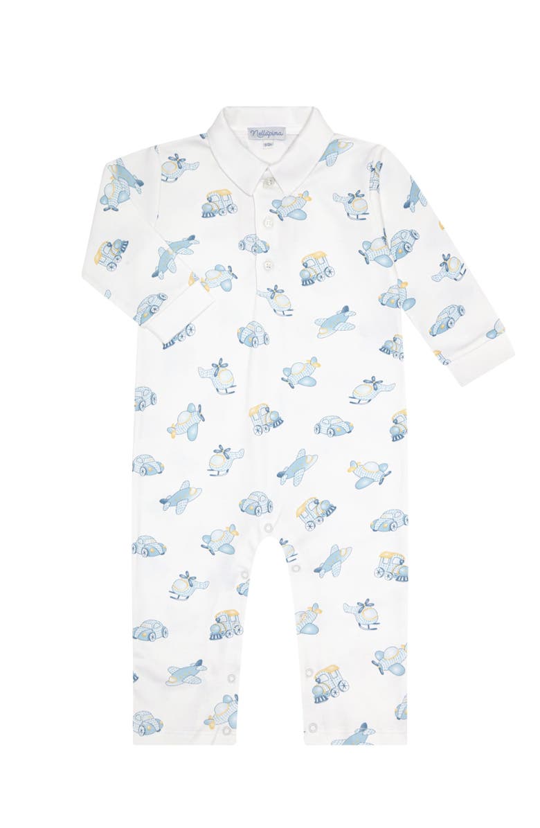 Nellapima Mini Voyages Romper long sleeve - Baby, Main, color, Blue