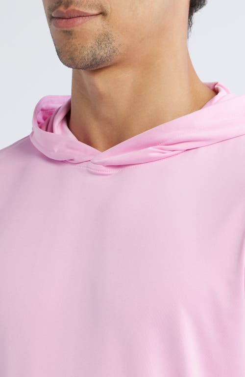 Johnnie-o Talon Prep-formance Long Sleeve Hooded T-shirt In Porto Pink