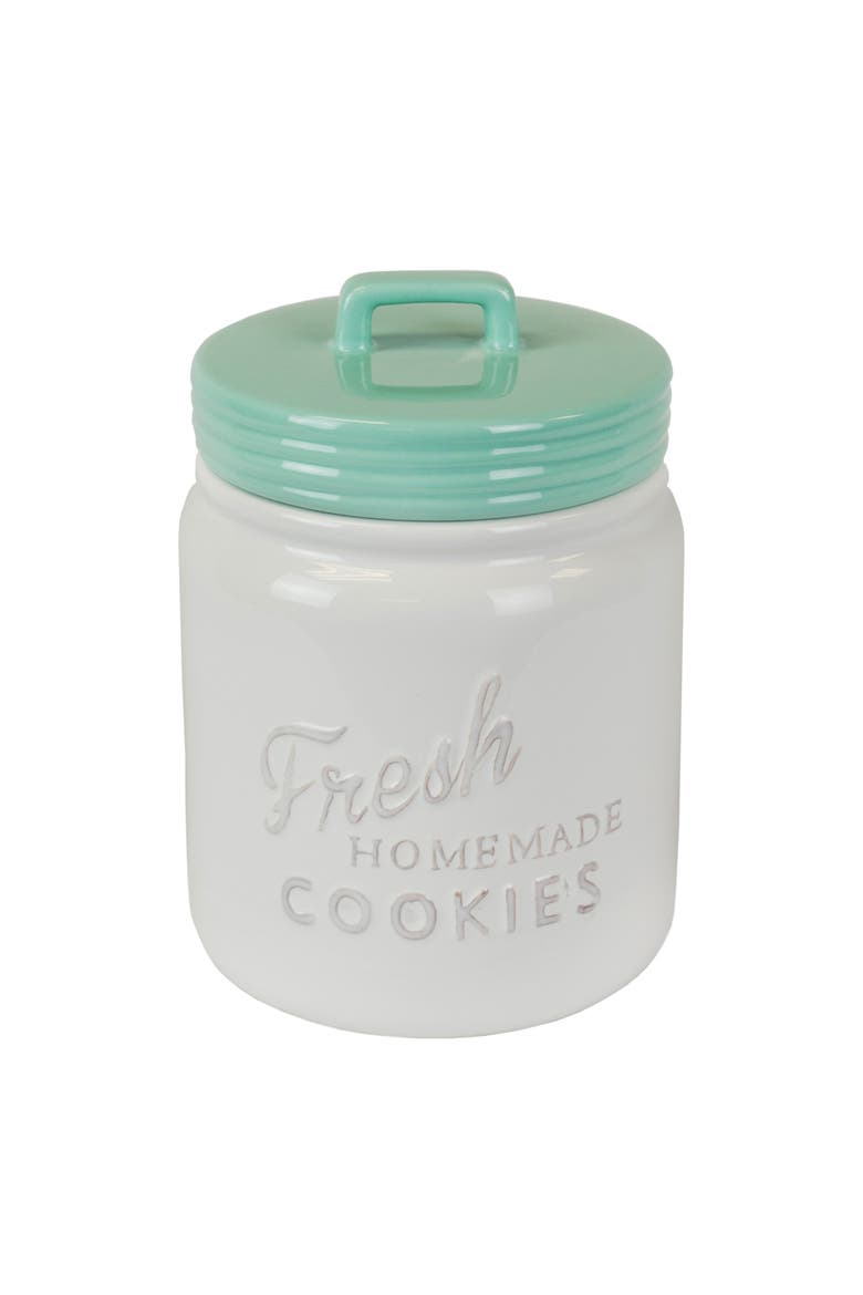 Aqua Ceramic Cookie Jar, Main, color, Aqua
