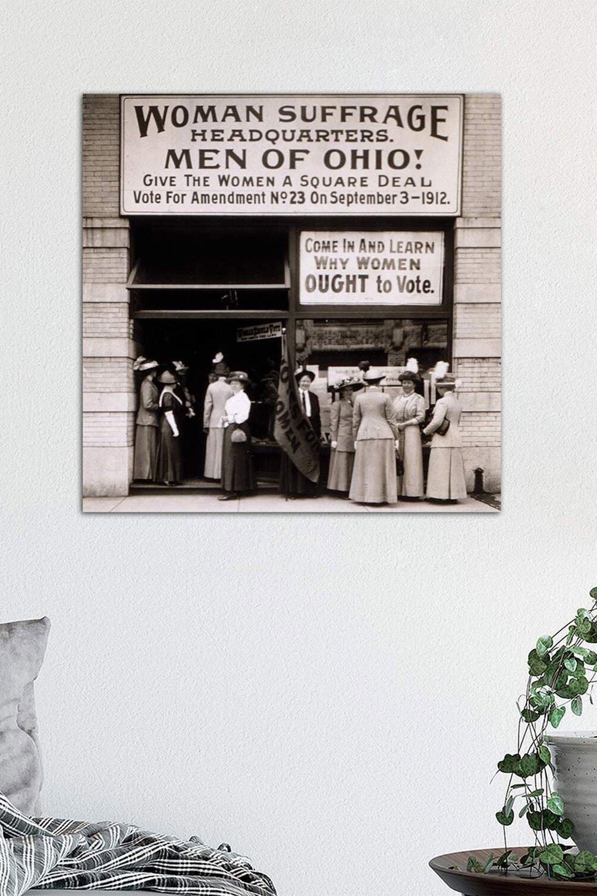 iCanvas The Woman's Suffrage Headquarters Of Ohio, 1912 by American Photographer Canvas Wall Art - 12" x 12"