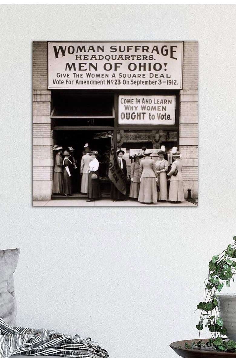 iCanvas The Woman's Suffrage Headquarters Of Ohio, 1912 by American Photographer Canvas Wall Art - 12" x 12", Main, color, Multi