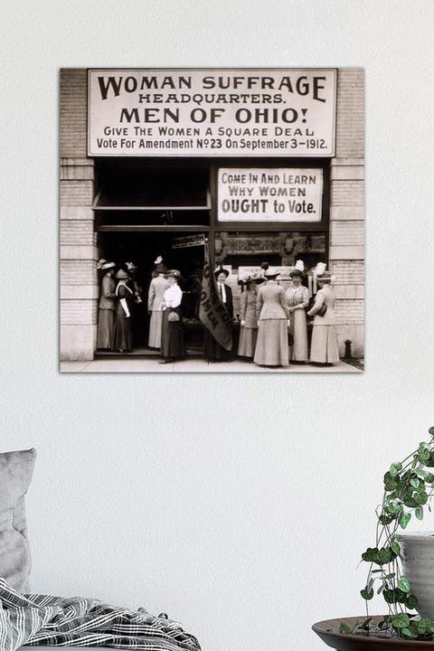 The Woman's Suffrage Headquarters Of Ohio, 1912 by American Photographer Canvas Wall Art - 12" x 12"