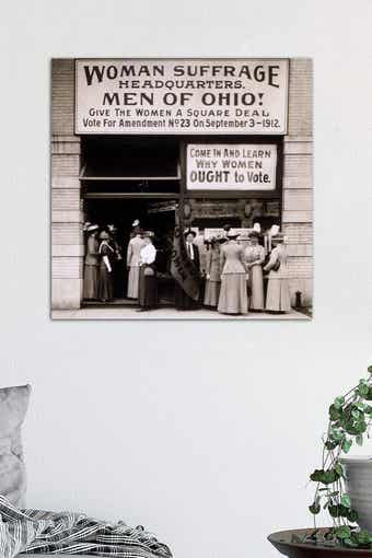 iCanvas The Woman's Suffrage Headquarters Of Ohio, 1912 by American Photographer Canvas Wall Art - 12" x 12"