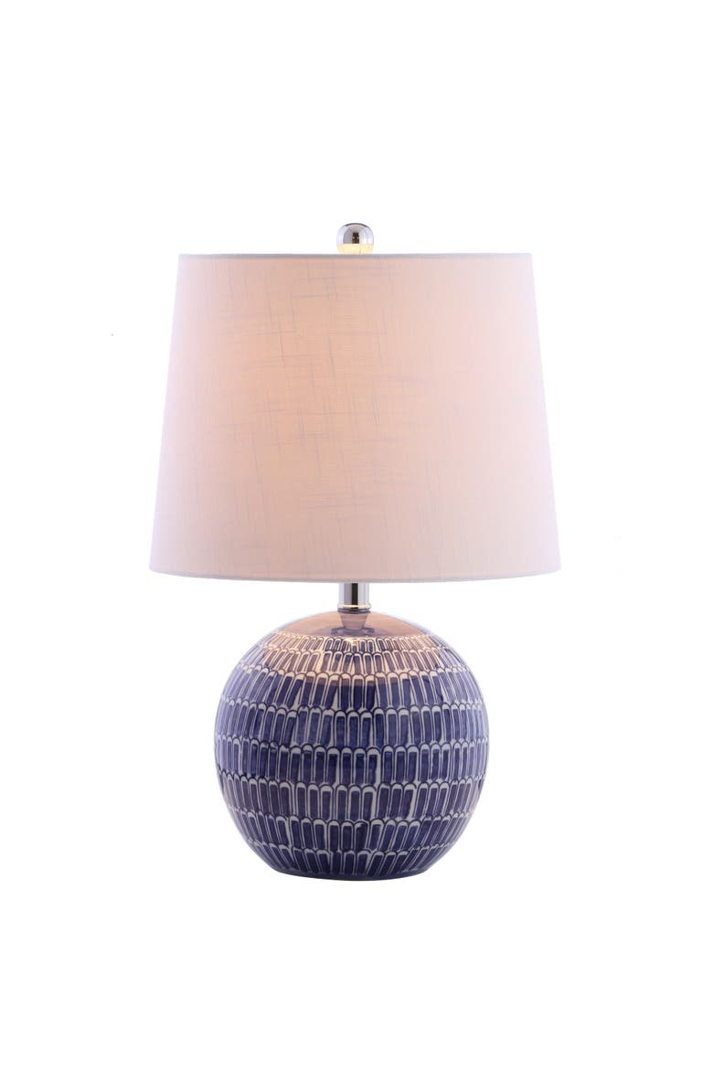 Ronald 21" Ceramic LED Table Lamp, Navy, Main, color, Navy