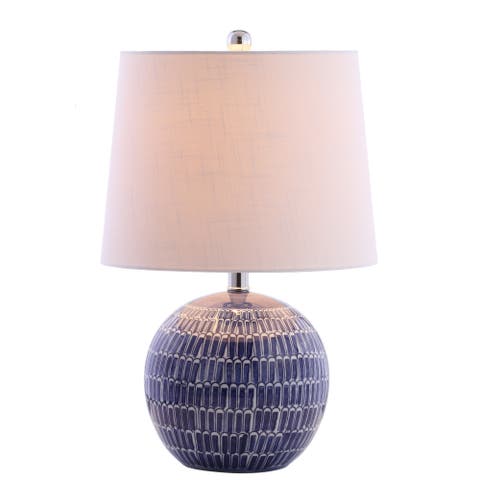 Ronald 21" Ceramic LED Table Lamp, Navy
