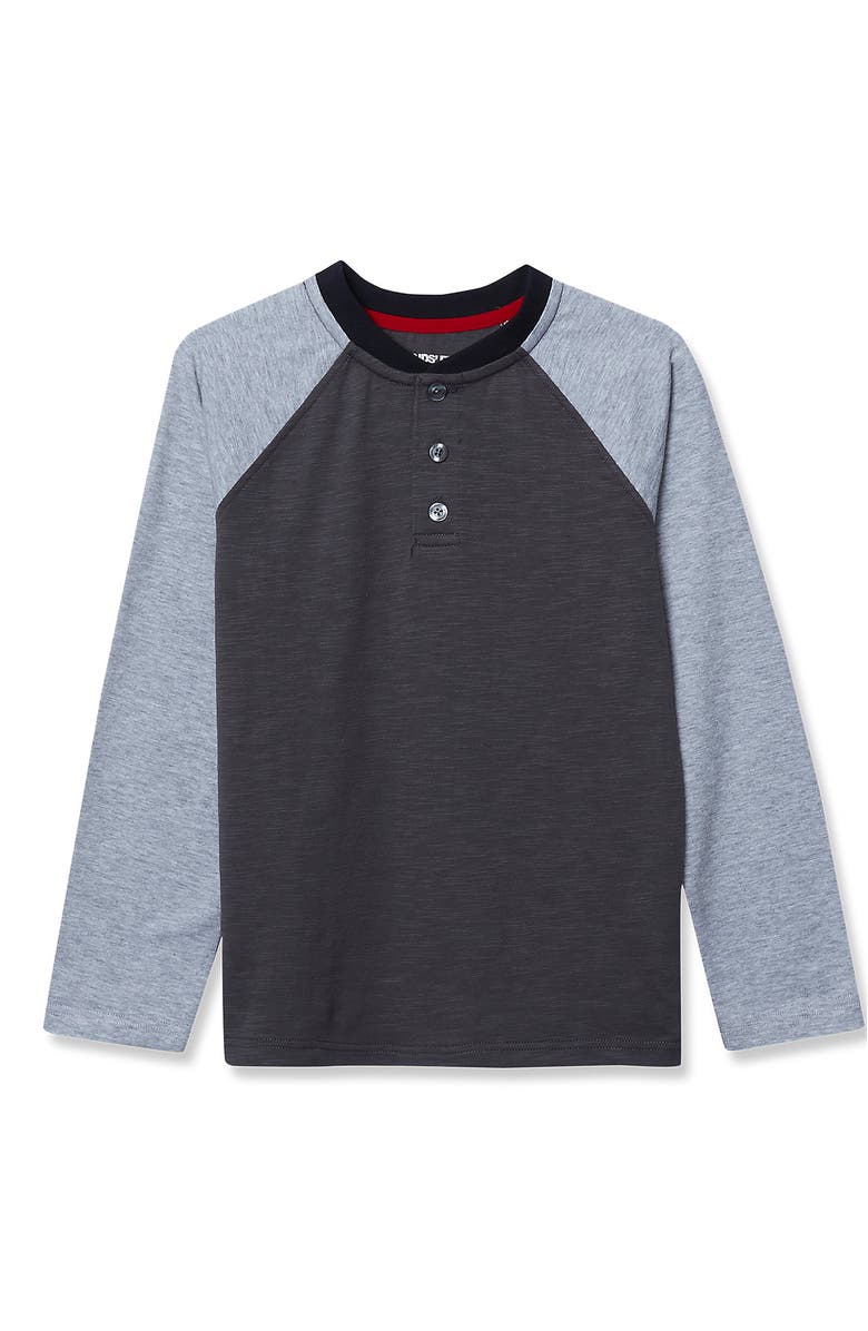Lands' End Boys Henley Shirt, Main, color, Iron/Gray Heather