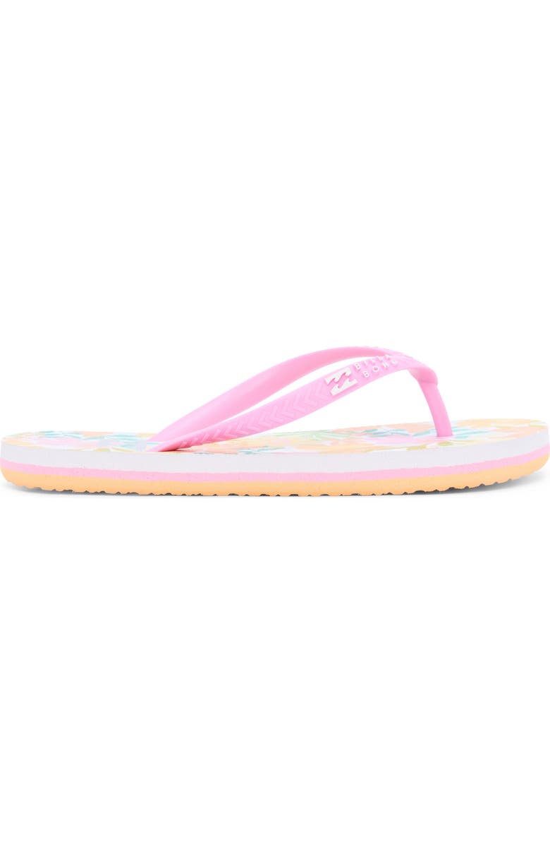 Billabong Kids' Fiji Flip Flop, Alternate, color, White Pink Multi