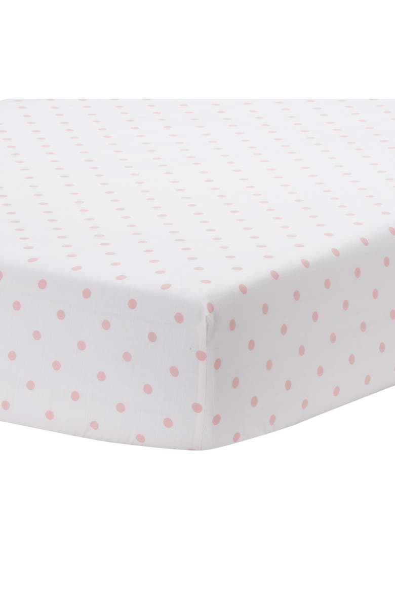 Coco 3-Piece Reversible Cotton Polka Dot Baby Crib Bedding Set, Alternate, color, Brown