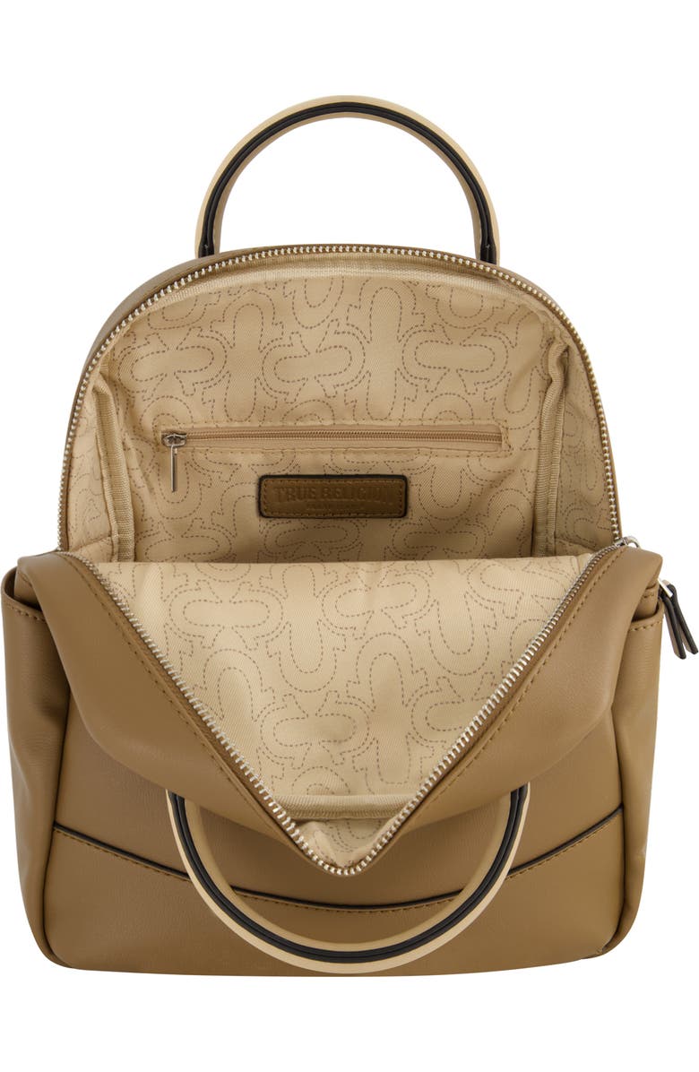 True Religion Studded Horseshoe Mini Backpack, Alternate, color, Brown