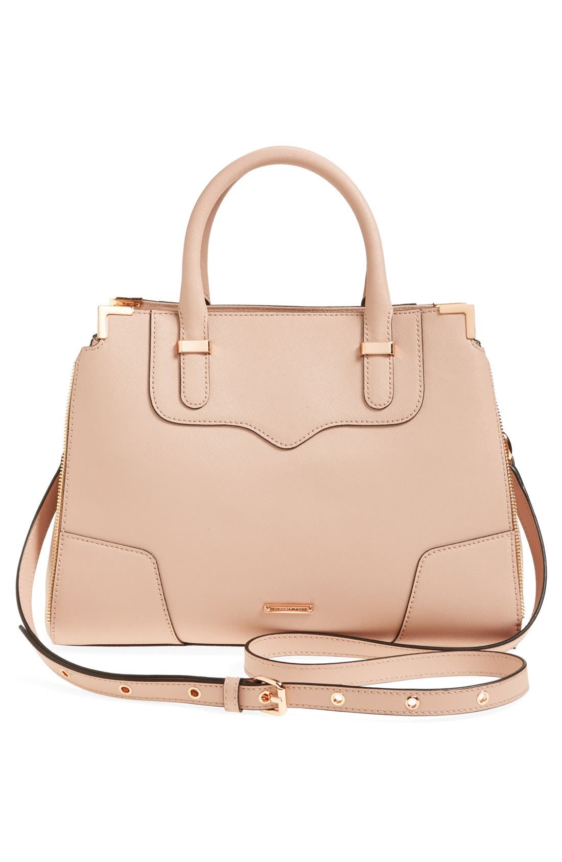 'Amorous' Satchel, Alternate, color, BLUSH