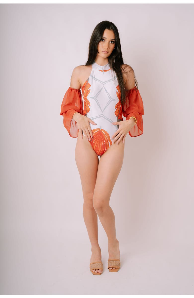 San Malo Laguna Adaptable Bodysuit, Alternate, color, Orange