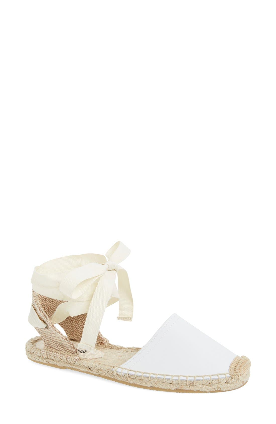 Espadrille Sandal, Main, color, WHITE