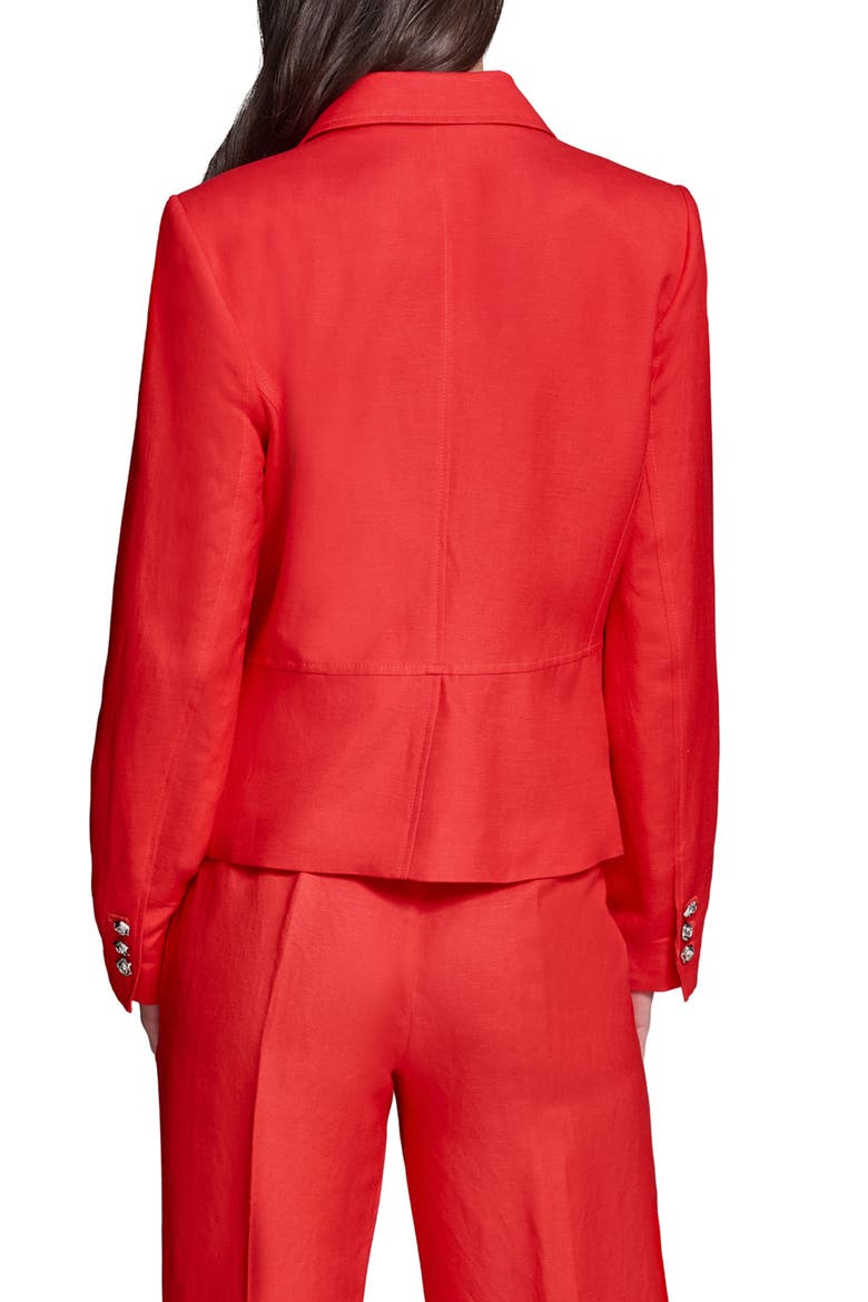 Linen Blend Jacket, Alternate, color, APPLE